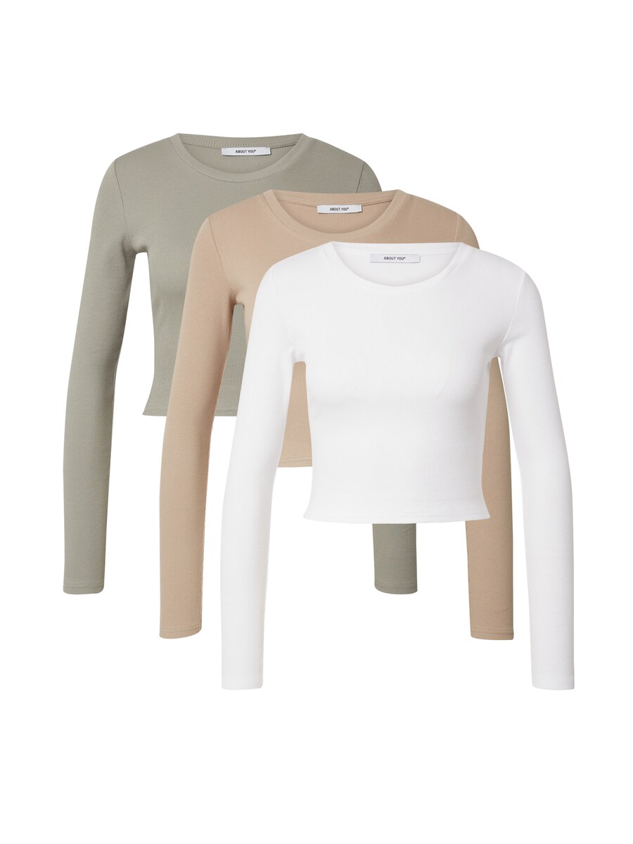 

Рубашка ABOUT YOU Loretta, цвет mottled beige/Light green/White
