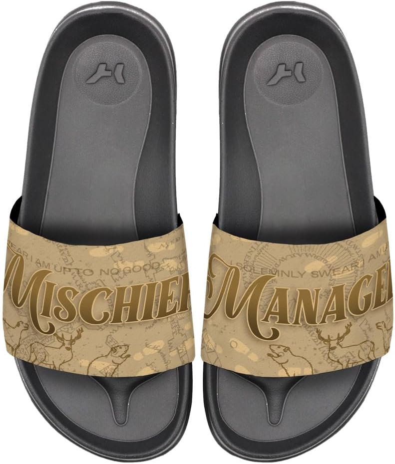 

Сандалии Popfunk Harry Potter Mischief Managed унисекс для взрослых, регулируемые, официально лицензированы Hypd Slydr Switch, черный