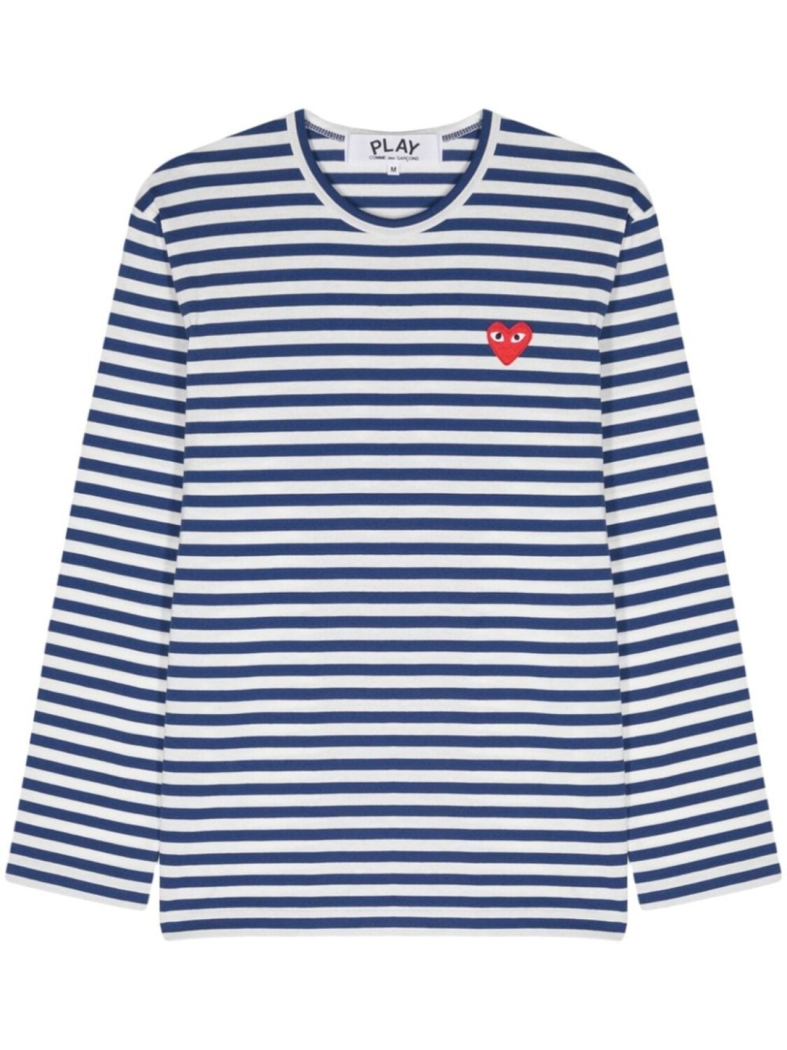 

Comme Des Garçons Play полосатая футболка с нашивкой, синий
