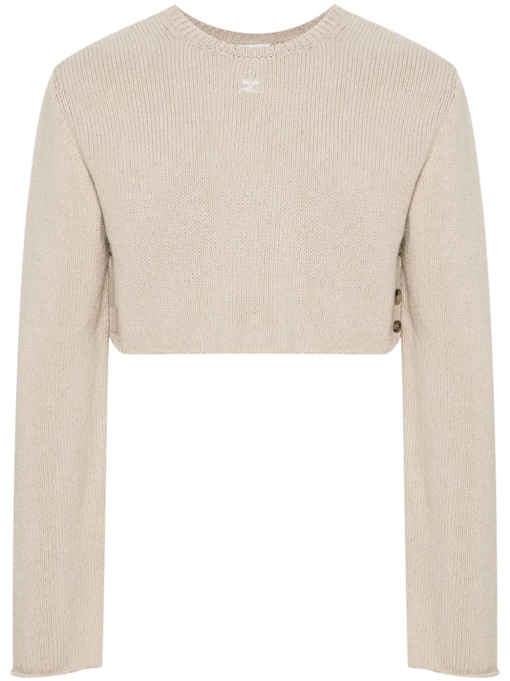 

Укороченный джемпер с пуговицами Courrèges, нейтральный