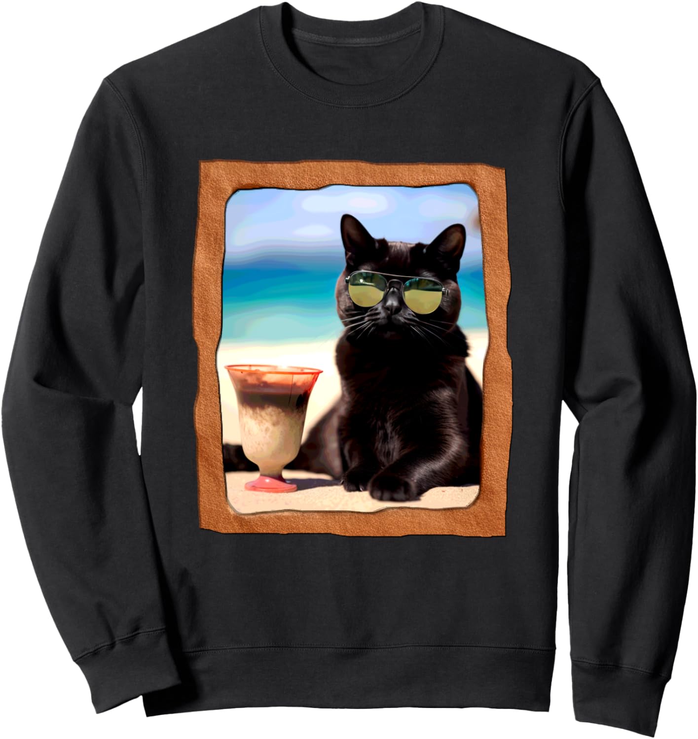 

Крутой кот отдыхает на пляже. Расслабленная атмосфера. Толстовка Playful Summer Vibes Pet Relaxation Beach Life, черный