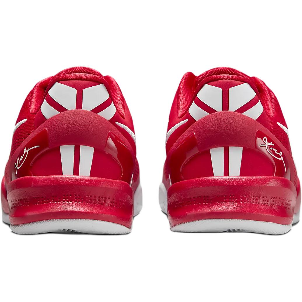 Кроссовки детские баскетбольные Nike Kobe 8 Slip Resistant Anti Kick Low Top, цвет University Red/University Red/White — фото 4