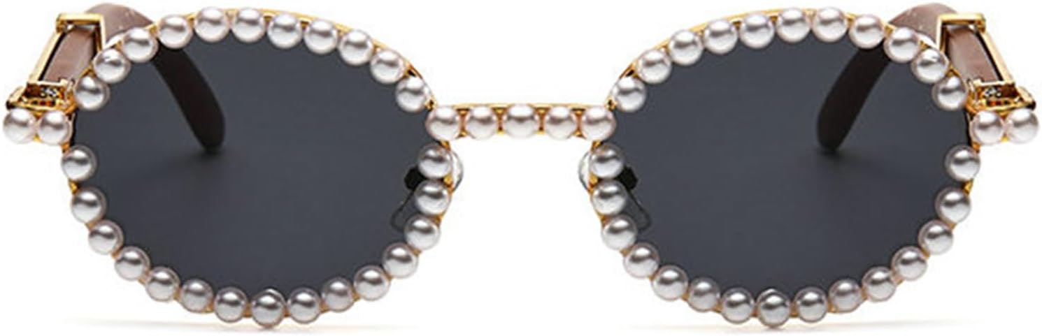 

Солнцезащитные очки Willochra Retro, маленькие овальные, для женщин, жемчужные, круглые, в деревянной оправе, черные с розовым оттенком, с защитой от УФ-излучения UV400, C1