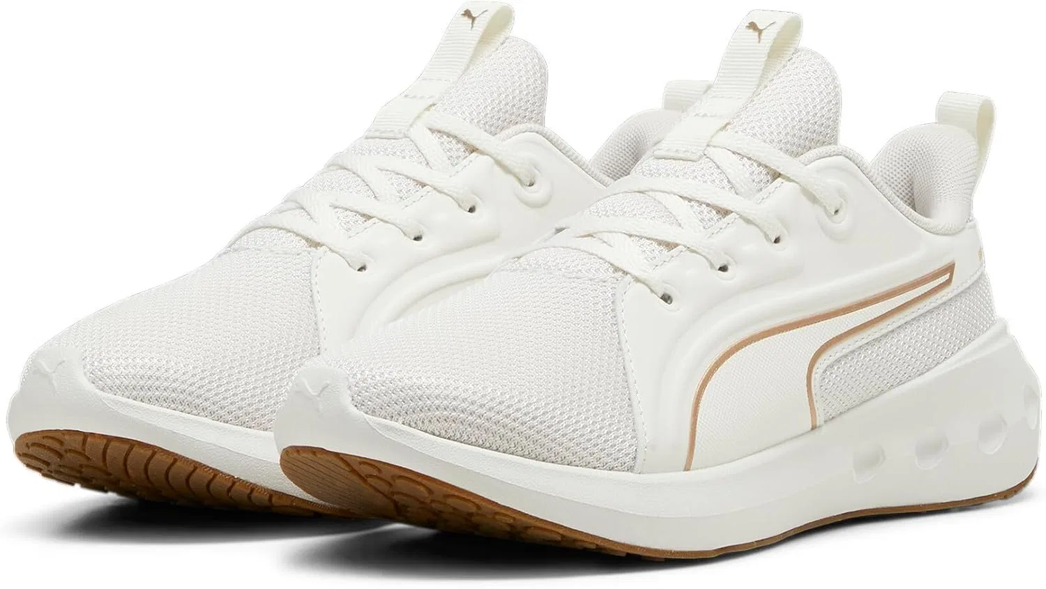 Беговые кроссовки Puma Softride CarsonRoad унисекс, Warm White Puma Gold — фото 4