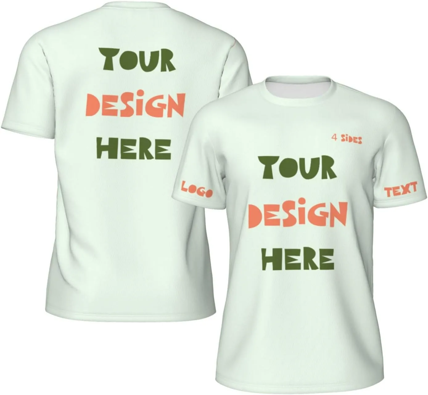 

Футболка Custom с принтом на 4 сторонах