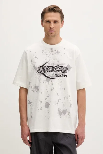 Футболка с принтом relaxed fit Adidas Originals, бежевый