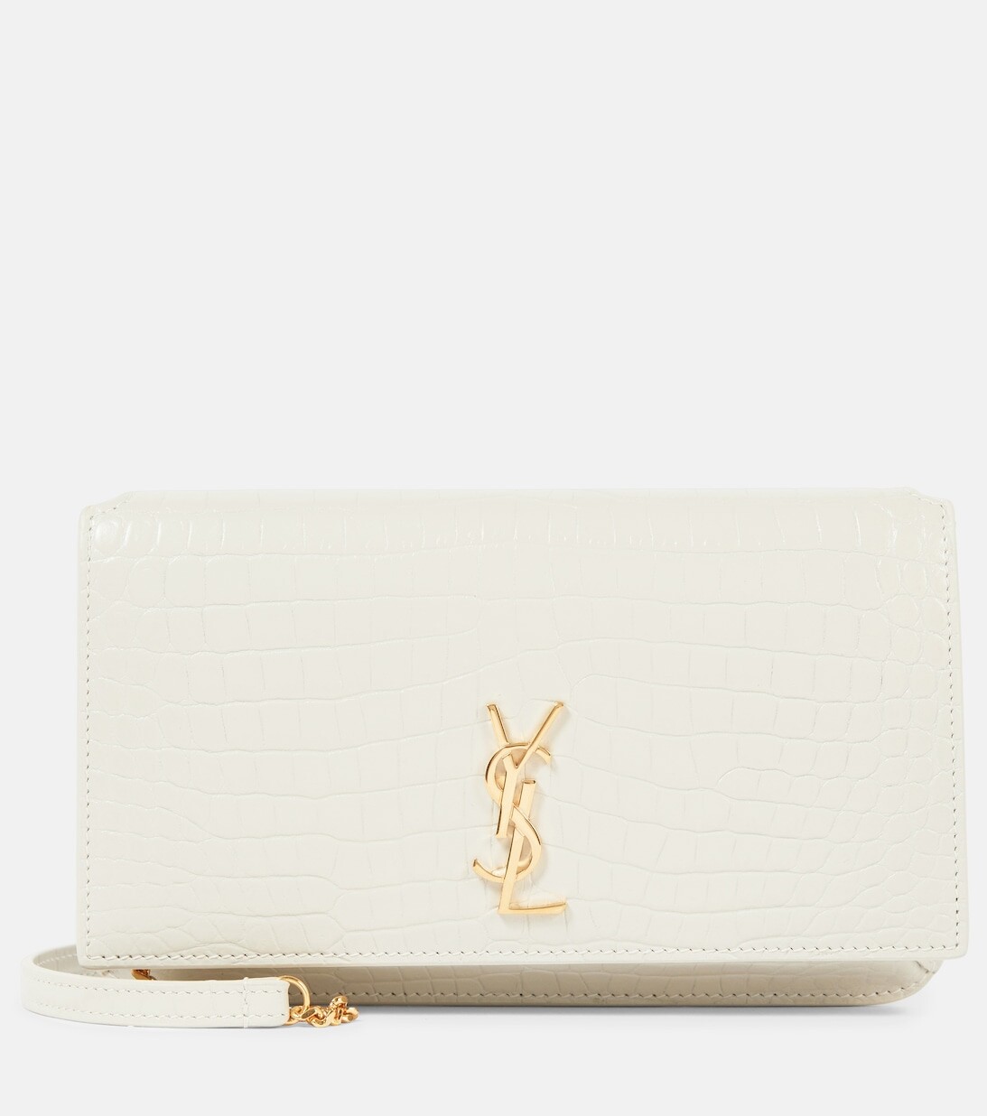 

Кожаная сумка через плечо Cassandre для iPhone Saint Laurent, белый