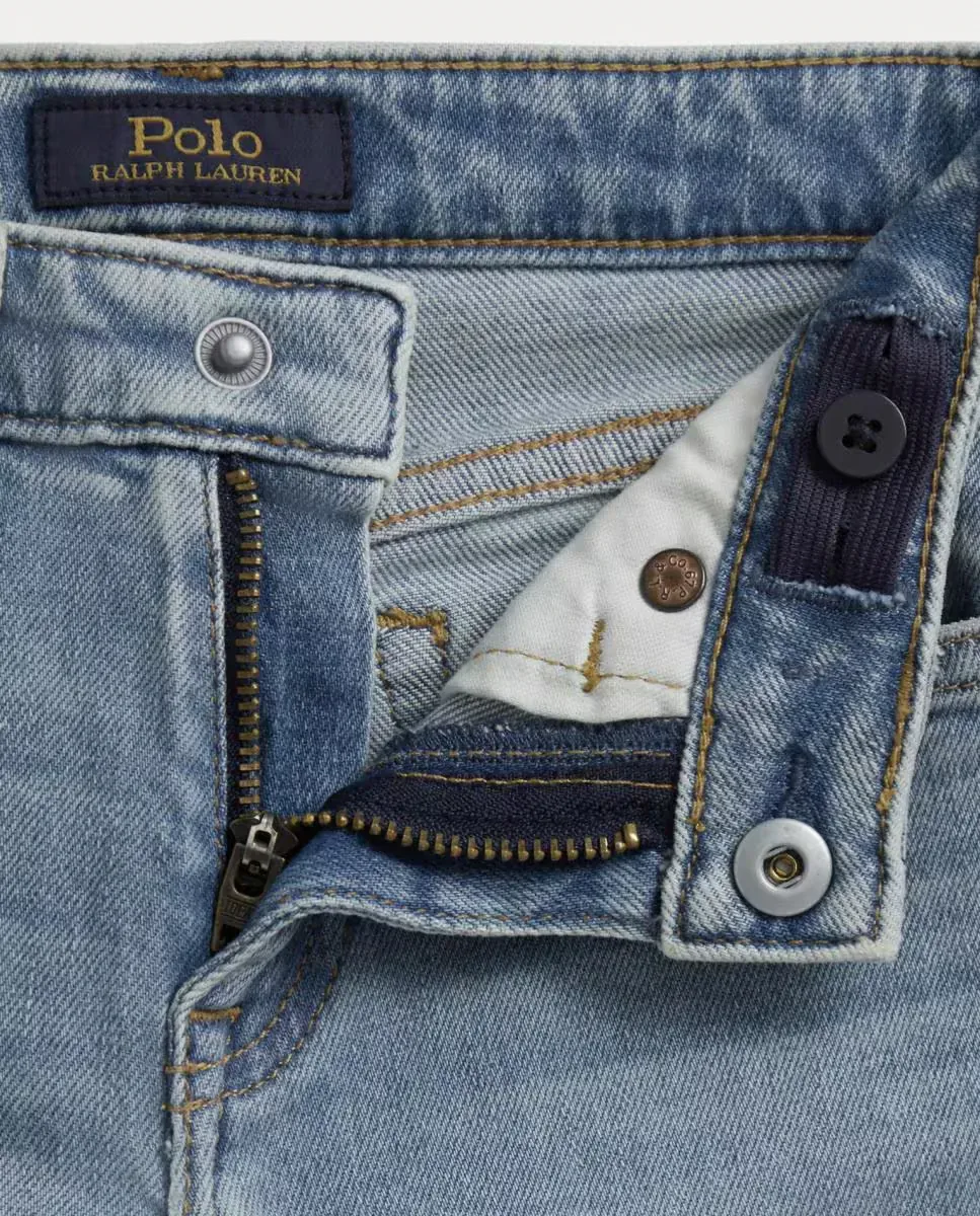 Детские джинсы-клеш из хлопка Polo Ralph Lauren, синий — фото 3