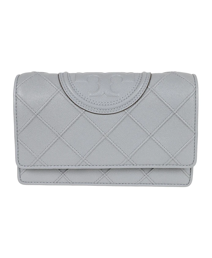 

Мягкий кошелек на цепочке Tory Burch, серый