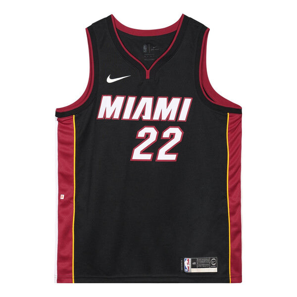 

Спортивная футболка men's nba jerseysw fan edition miami heat butler 2 no. 2 retro basketball jersey/vest black Nike, черный