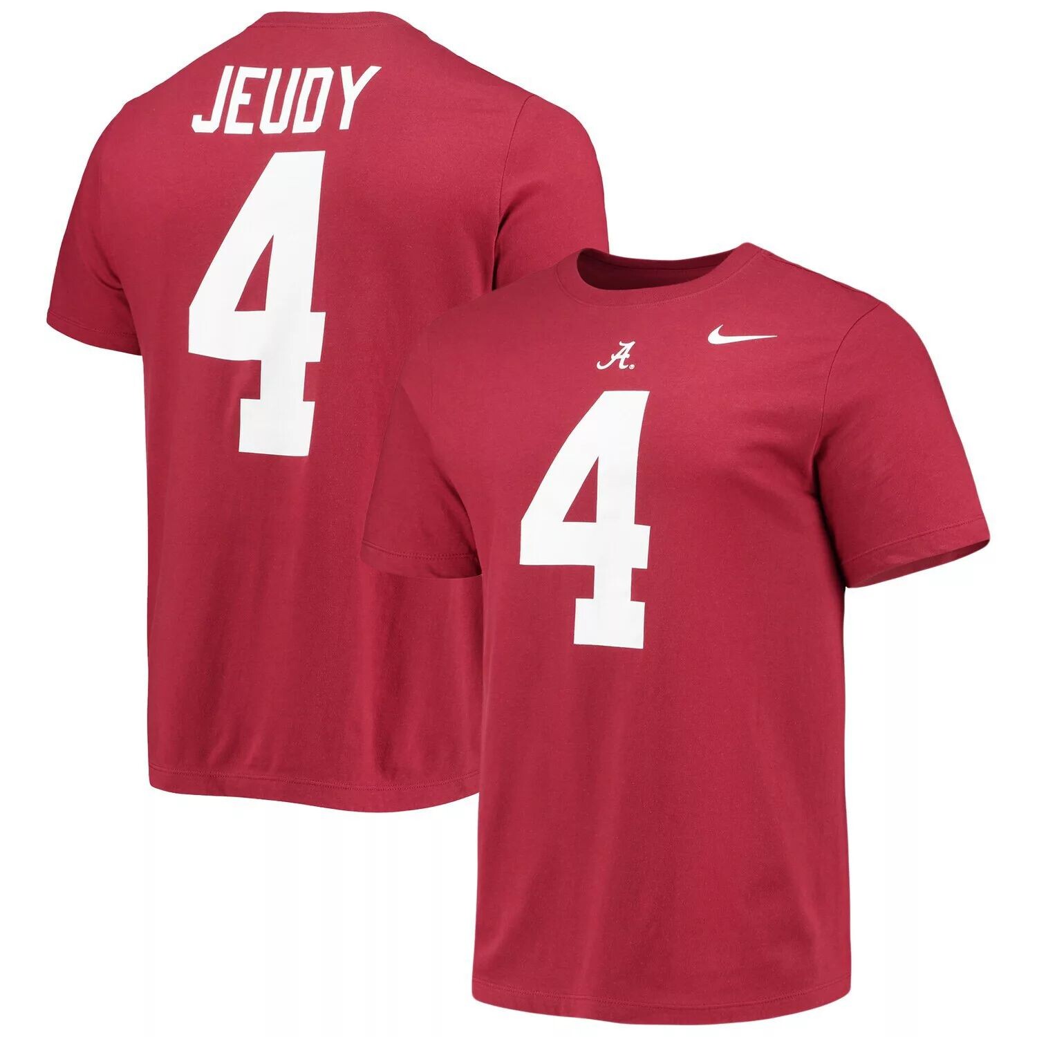 

Мужская футболка с именем и номером выпускника Jerry Jeudy Crimson Alabama Crimson Tide Nike