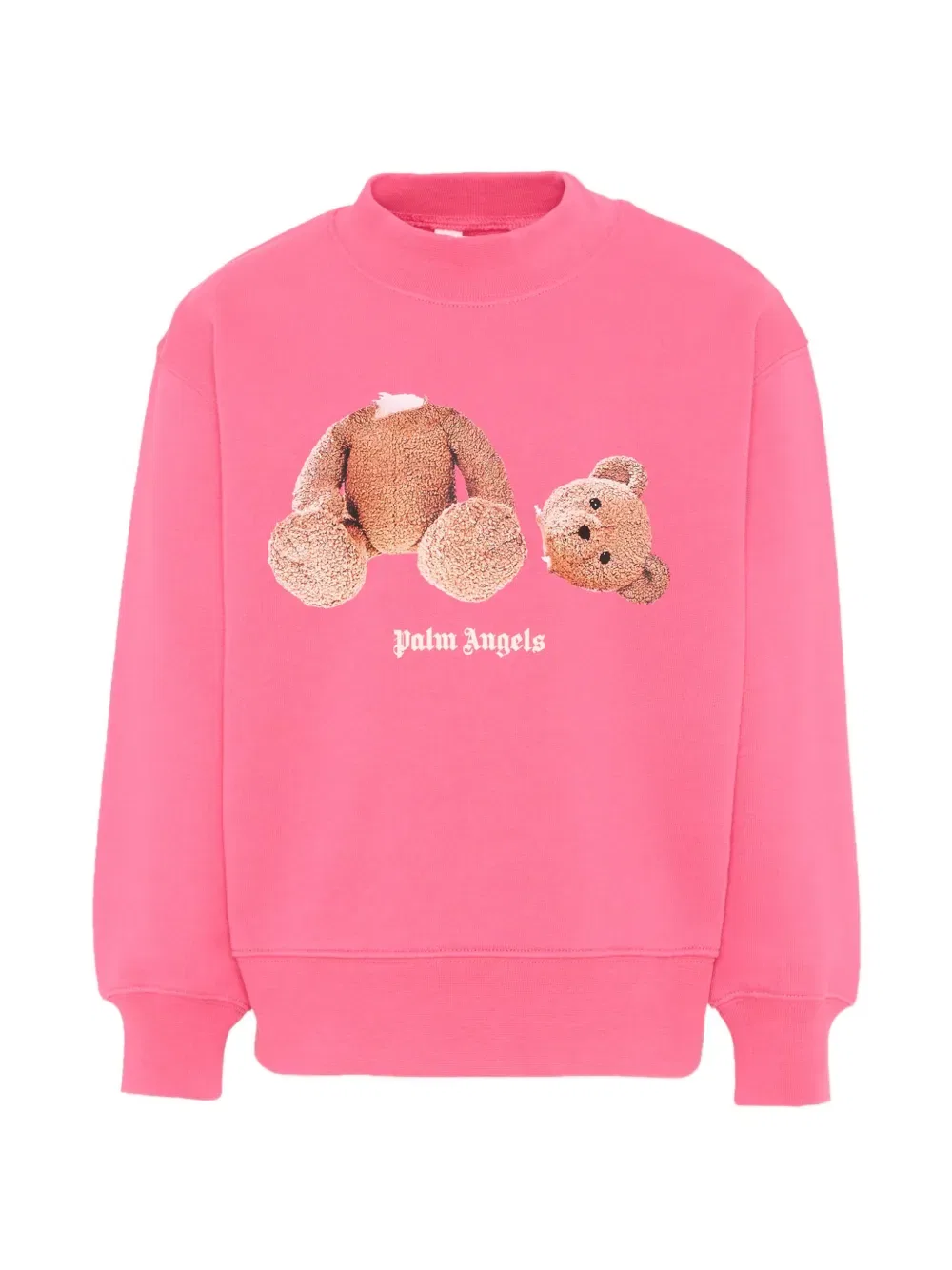 Толстовка с принтом медведя Palm Angels Kids, розовый