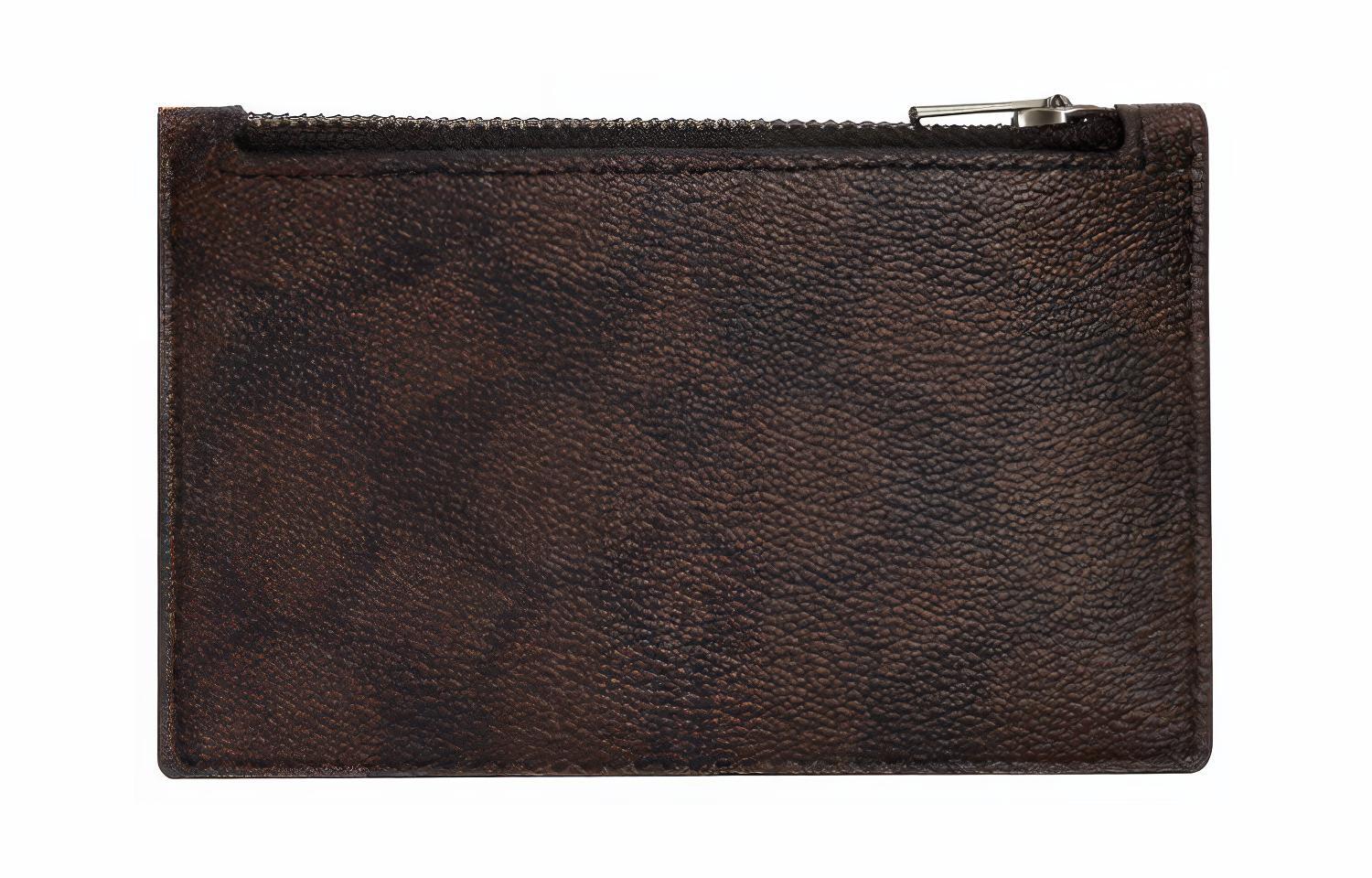 

COACH Кожаный держатель для карт с холщовым чехлом