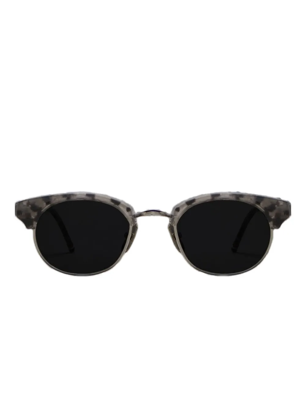 

Солнцезащитные очки в овальной оправе Thom Browne Eyewear, зеленый
