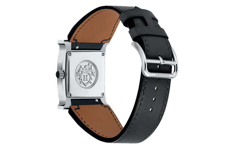 HERMES Часы Heure H Collection Double Jeu Collection Wrist Watch Quartz Movement Cow Leather Strap Black Dial Women's Watch, Black Dial — фото 2