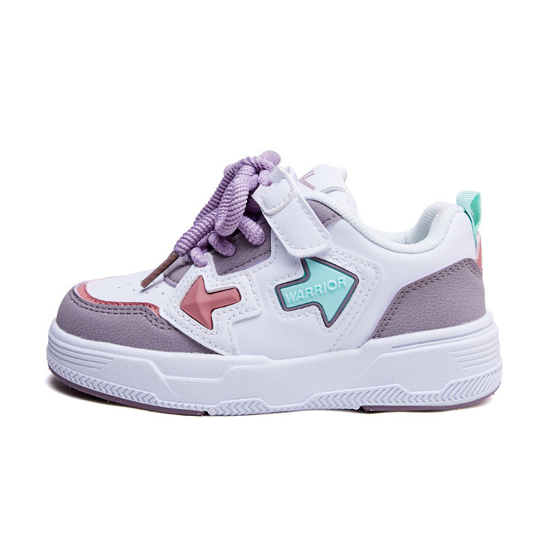 

WARRIOR Антиударные, устойчивые к истиранию, легкие кроссовки Low top Kids' для скейтбординга White Purple Kids'