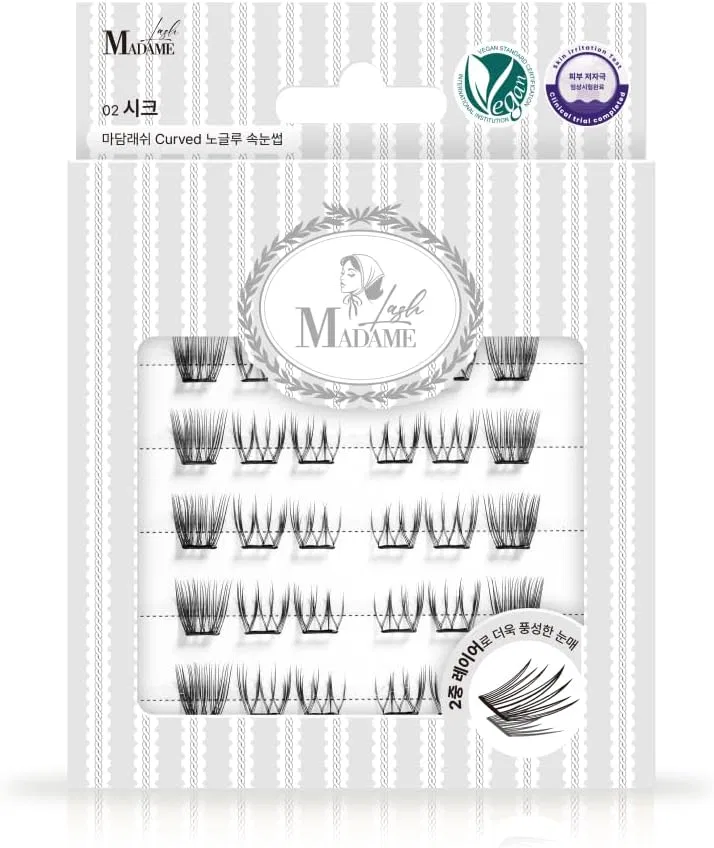 Ресницы накладные Madame Rush Elegance No Glue, черные Madame Lash