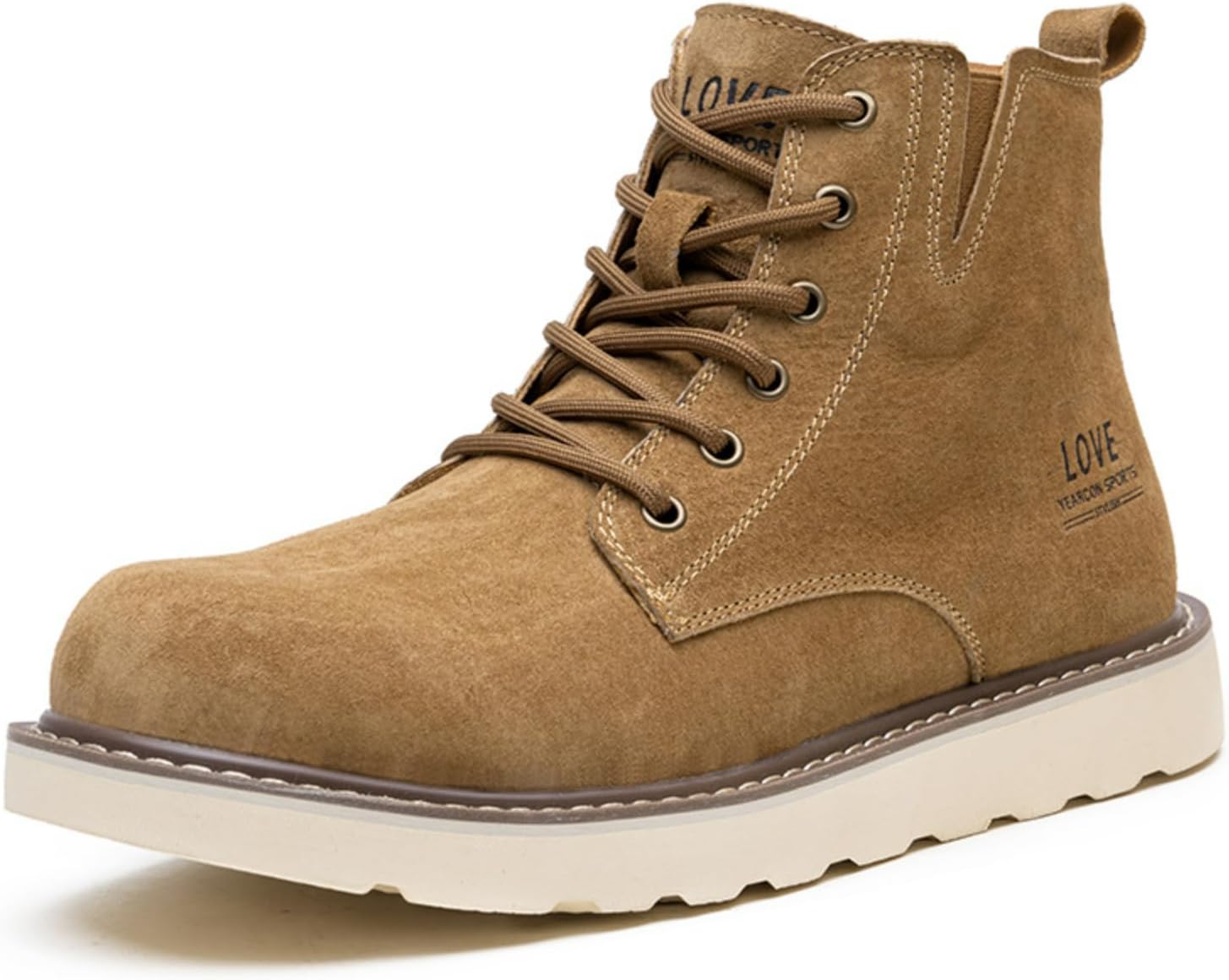 

Мужские модные походные ботинки, прочные для уличных прогулок, промышленные ботинки для труда, боевые ботинки для мужчин Macefil, коричневый