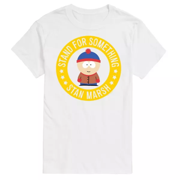 

Футболка с надписью «Stand for something» от Big & Tall South Park Стэна Марша Licensed Character, белый