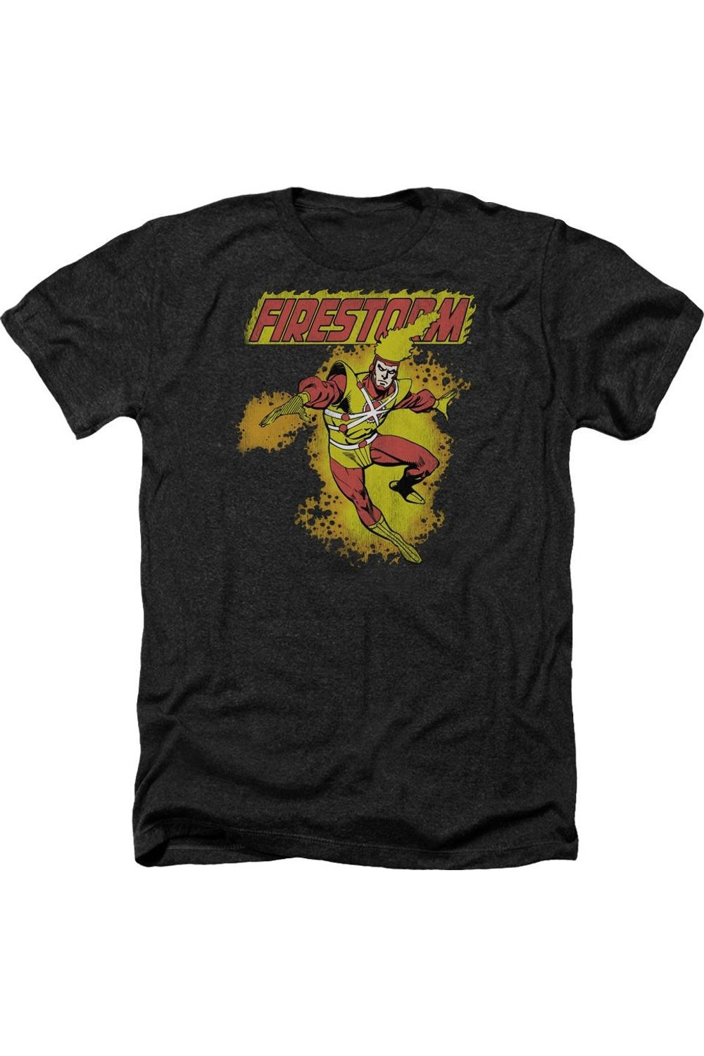 

DC Comics Firestorm Adult Heather футболка / футболка Gildan, черный