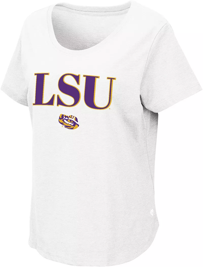 

Женская белая футболка Colosseum LSU Tigers