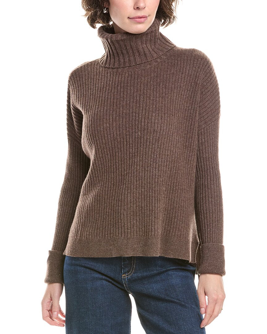 

Рафи ребристый водолазка кашемировый свитер Raffi, коричневый