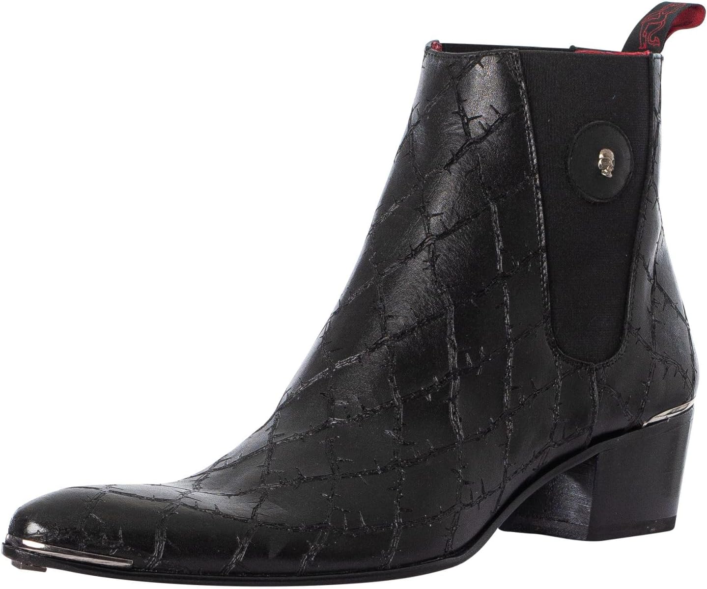 

Мужские кожаные челси-ботинки Jeffery West Skull, черные