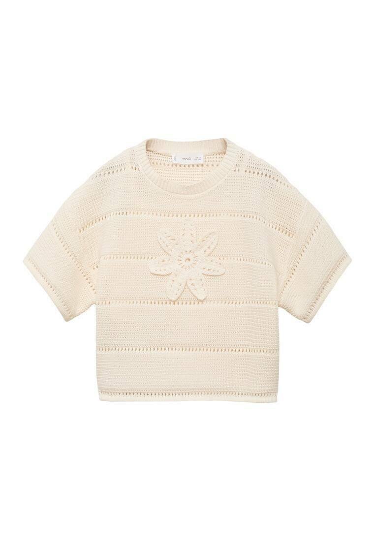 

Базовая футболка FLEUR Mango Kids, слоновая кость