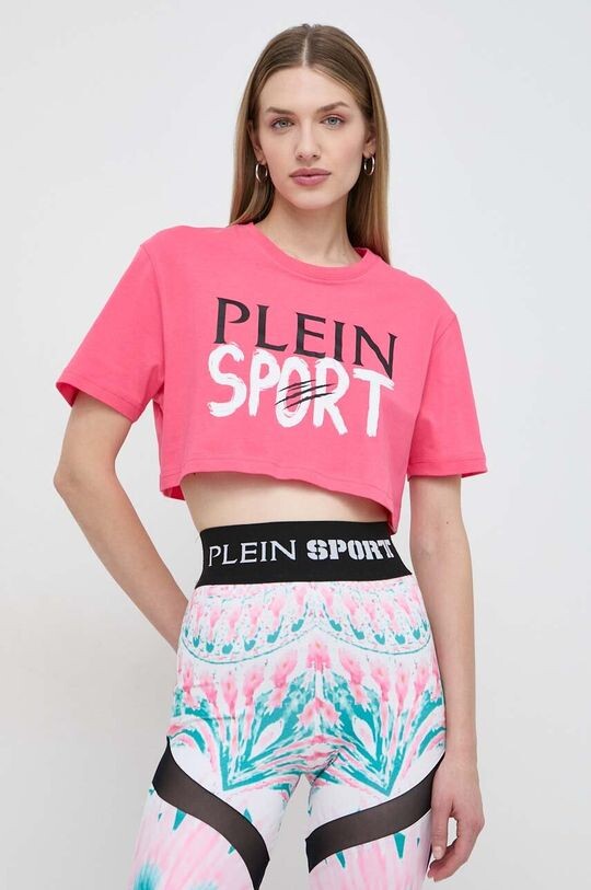 

PLEIN SPORT хлопковая футболка Plein Sport, розовый