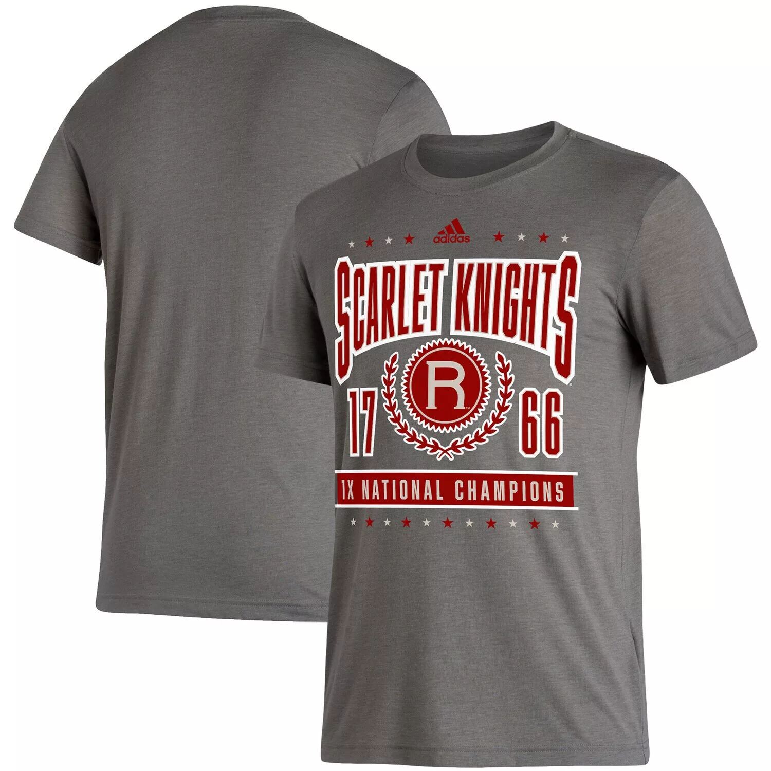 

Мужская темно-серая футболка Rutgers Scarlet Knights 1X National Champions Reminisce adidas, Серый, Мужская темно-серая футболка Rutgers Scarlet Knights 1X National Champions Reminisce adidas
