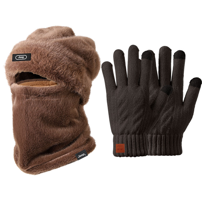 

Головной убор из полиэстера и акрила для мужчин Jeep, coffee+коричневый