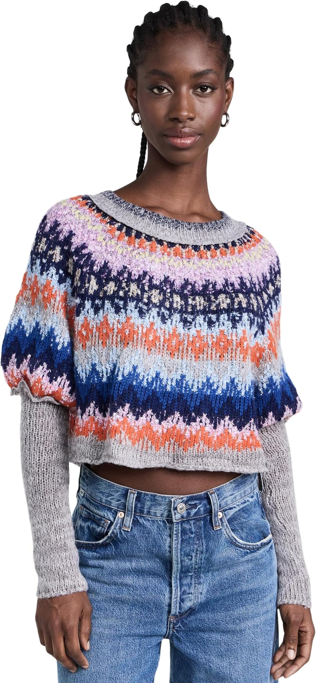 

Свитер Free People Home For The Holidays, цвет Heather Grey Combo