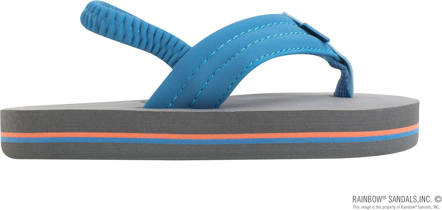 Детские сандалии Rainbow Sandals Grombow с мягкой резиновой подошвой, неопрена ремешком и задним ремешком, синий — фото 4