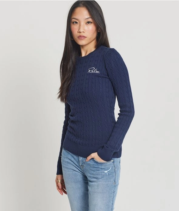 

Свитер вязаный Roseville Retro Jeans, синий