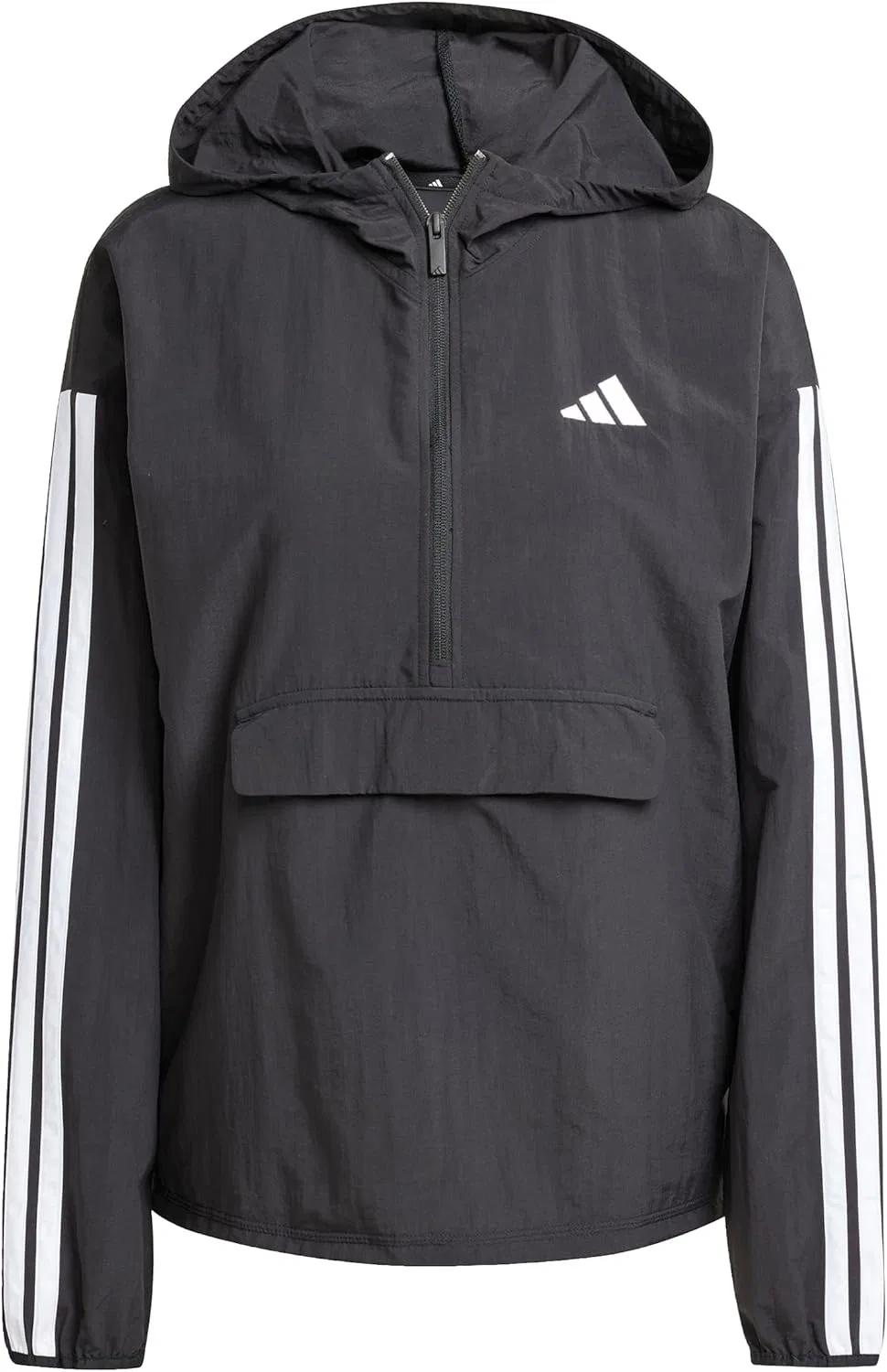Ветровка Adidas Essentials 3-Stripes, черно-белая