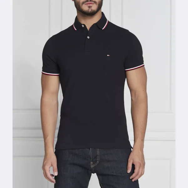 

Рубашка-Поло узкого кроя с воротником Tommy Tommy Hilfiger, черный