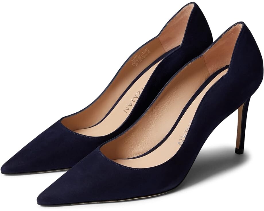 

Туфли Stuart Weitzman Stuart 85 Scallop Pump, цвет Nice Blue