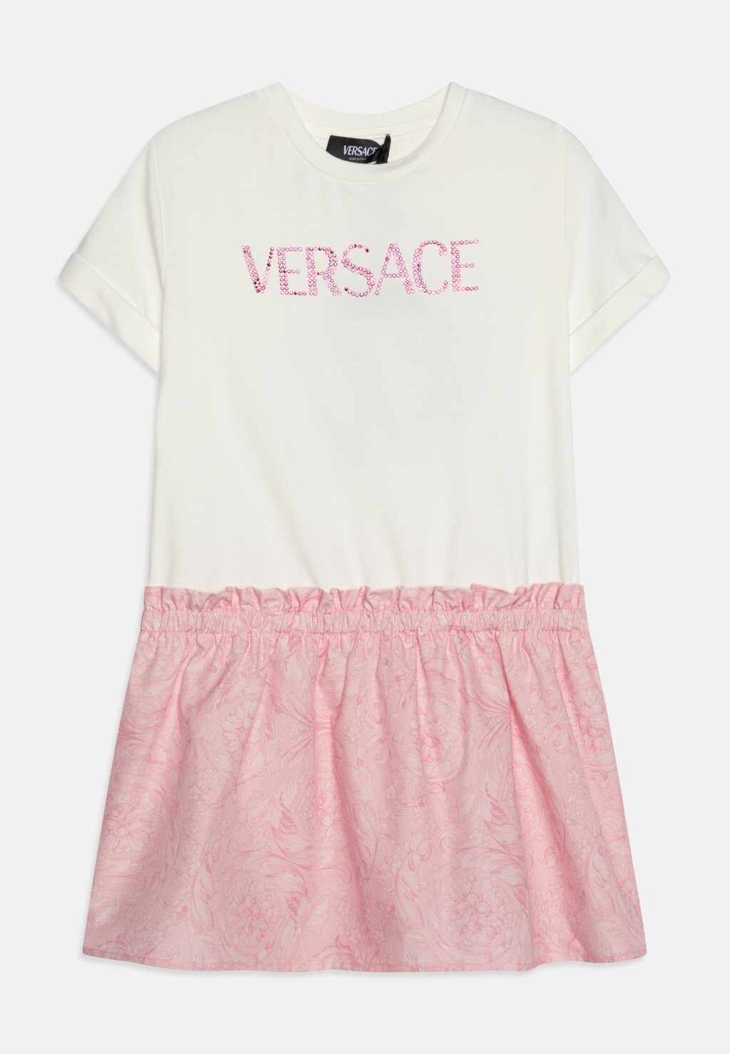 

Платье из джерси Baroque Logo Dress Versace, цвет bianco/rosa