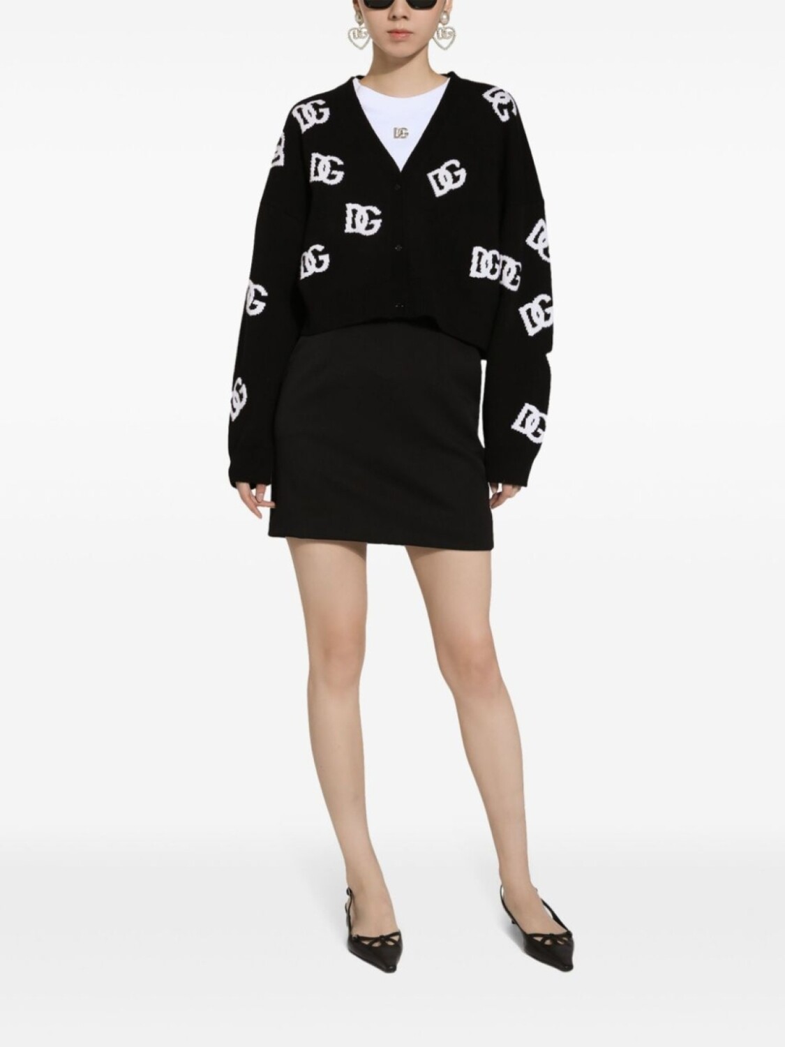 

Dolce & Gabbana кардиган с вышитым логотипом, черный