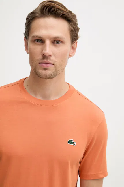 Футболка с круглым вырезом Lacoste, оранжевый — фото 4