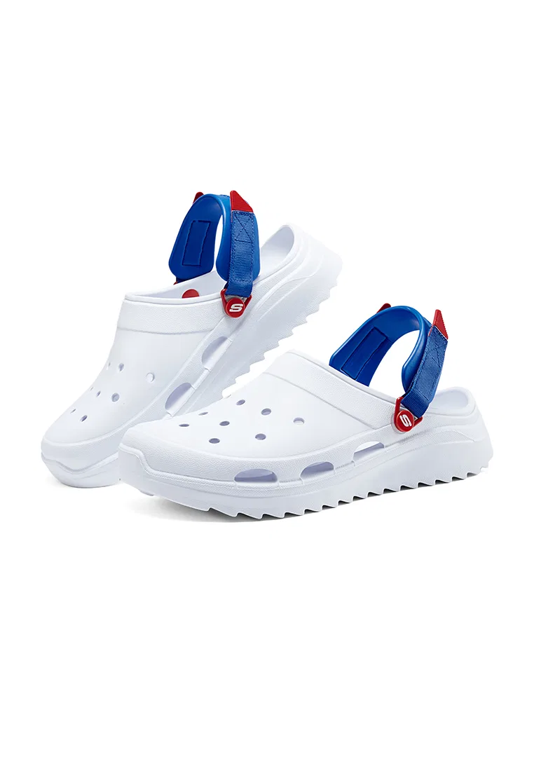 Пена для обуви Surge, мужские шлепанцы, Foamies Skechers, белый/красный/синий — фото 3