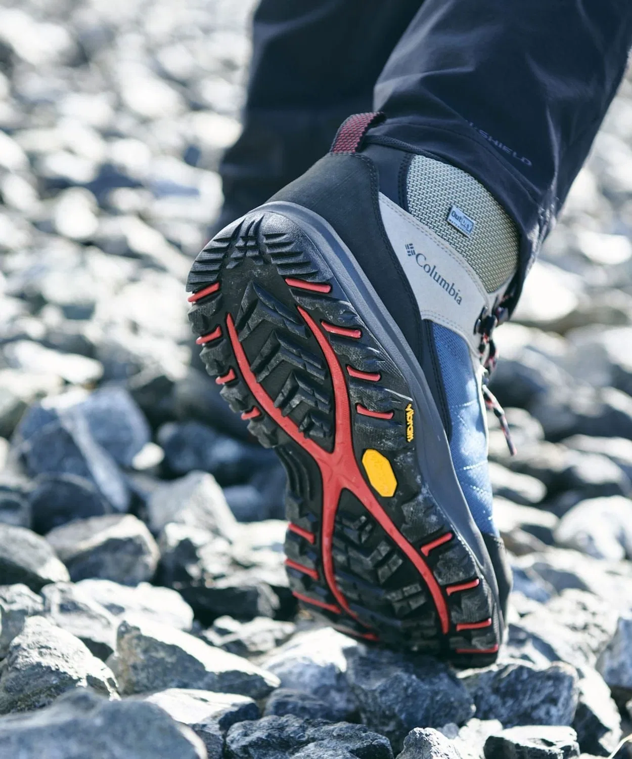 Треккинговые ботинки Columbia Steens Peak Outdry с мембраной Outdry, Vibram Megagrip, серые — фото 4