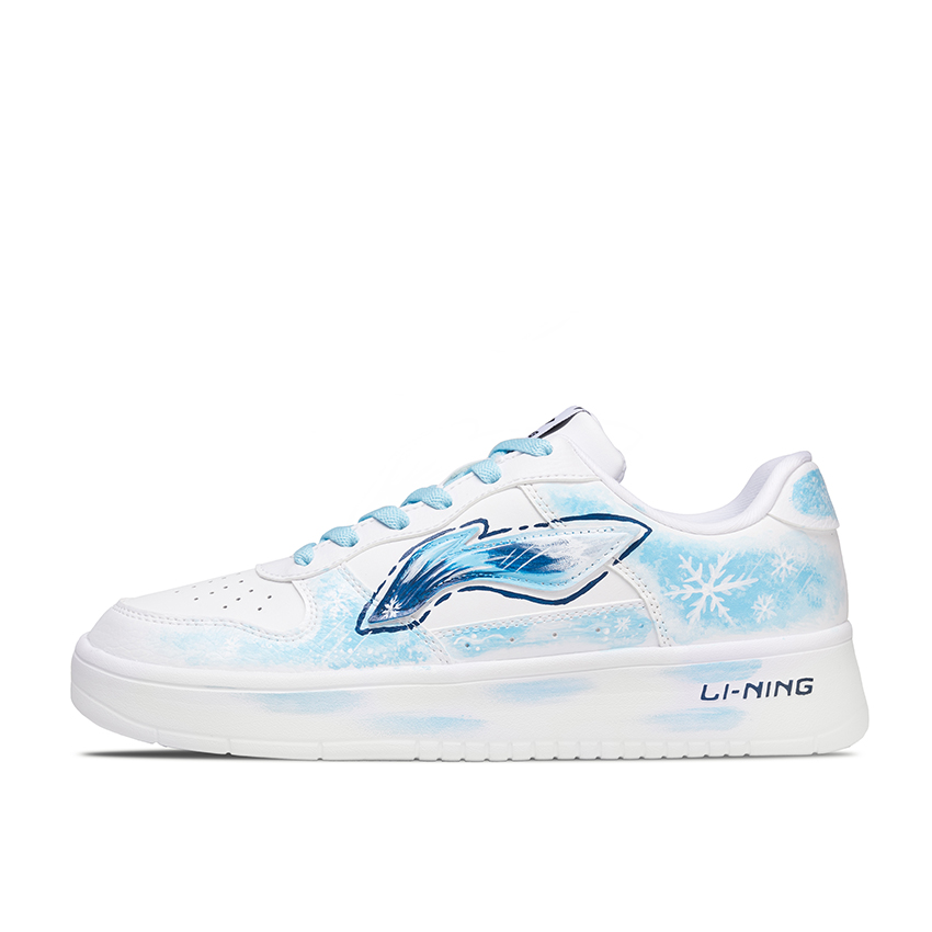 

Li-Ning Li Ning Floating Boat Snow Shadow износостойкие и легкие низкие кроссовки для скейтбординга Unisex Blue White
