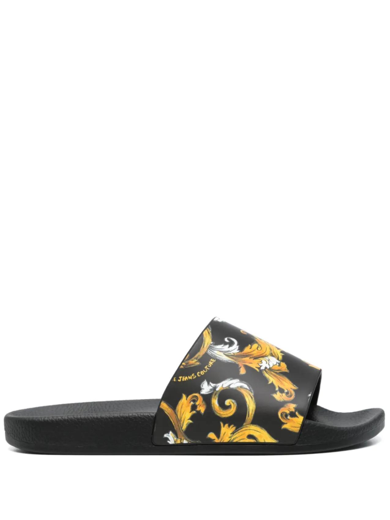 Шлепанцы Versace Jeans Couture Barocco с принтом, черный