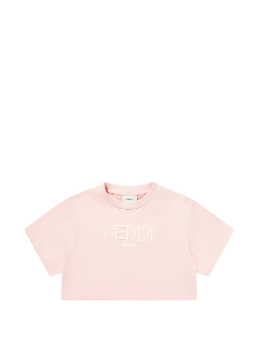 

Футболка с логотипом Fendi Kids, розовый