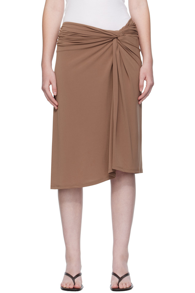 

Paris Georgia Коричневая юбка-миди Elemental Ida