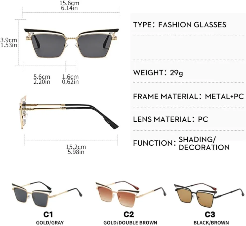 

Женские солнцезащитные очки «кошачий глаз» из металла, роскошные, винтажные, с градиентным покрытием, защита от УФ-излучения UV400 TVTBBVV, Silver Blue Gradient