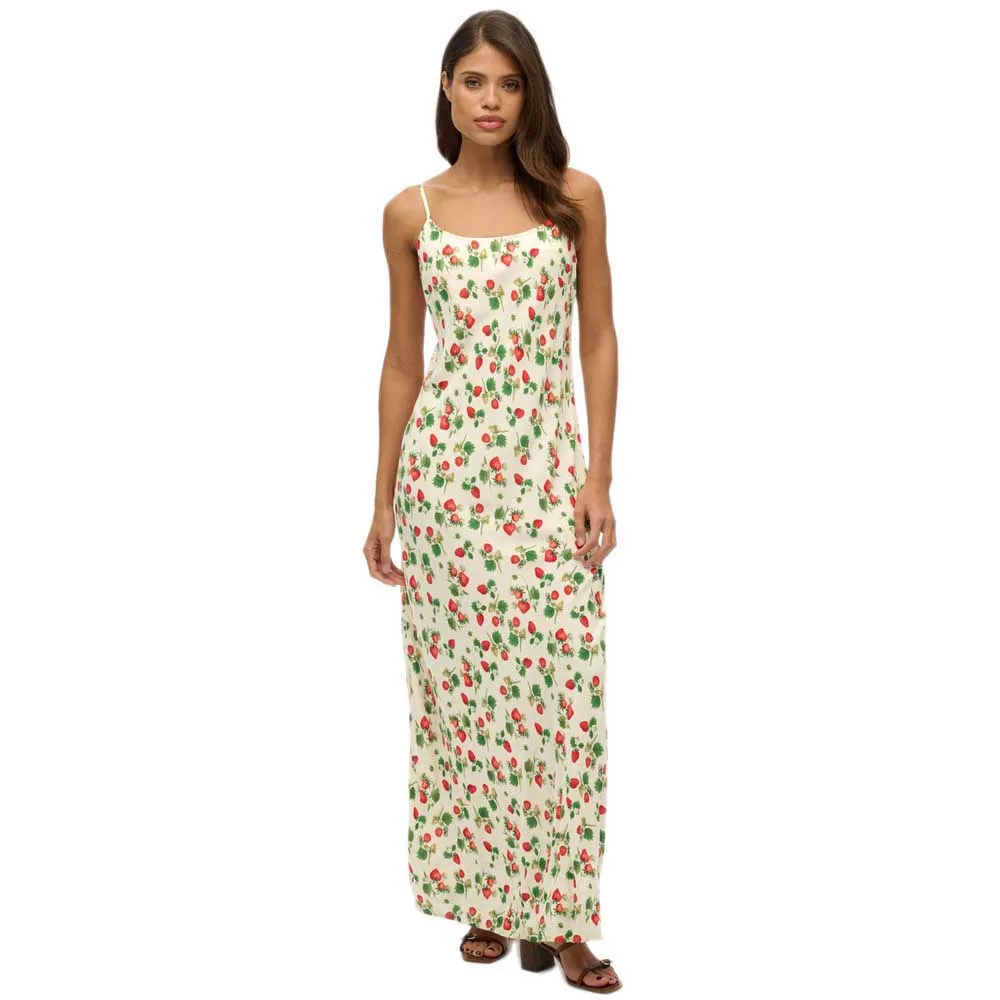 

Платье Superdry Bias Cut Maxi Slip long, бежевый