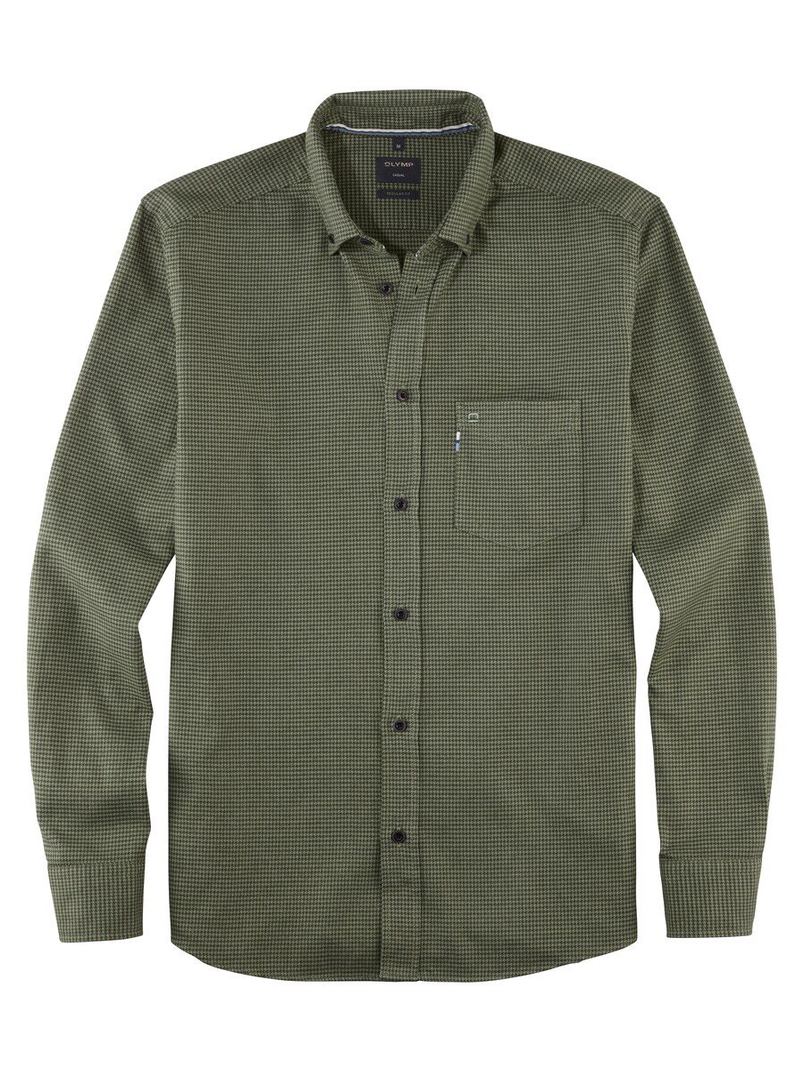 

Рубашка обычного кроя на пуговицах OLYMP, цвет Olive/Pastel green