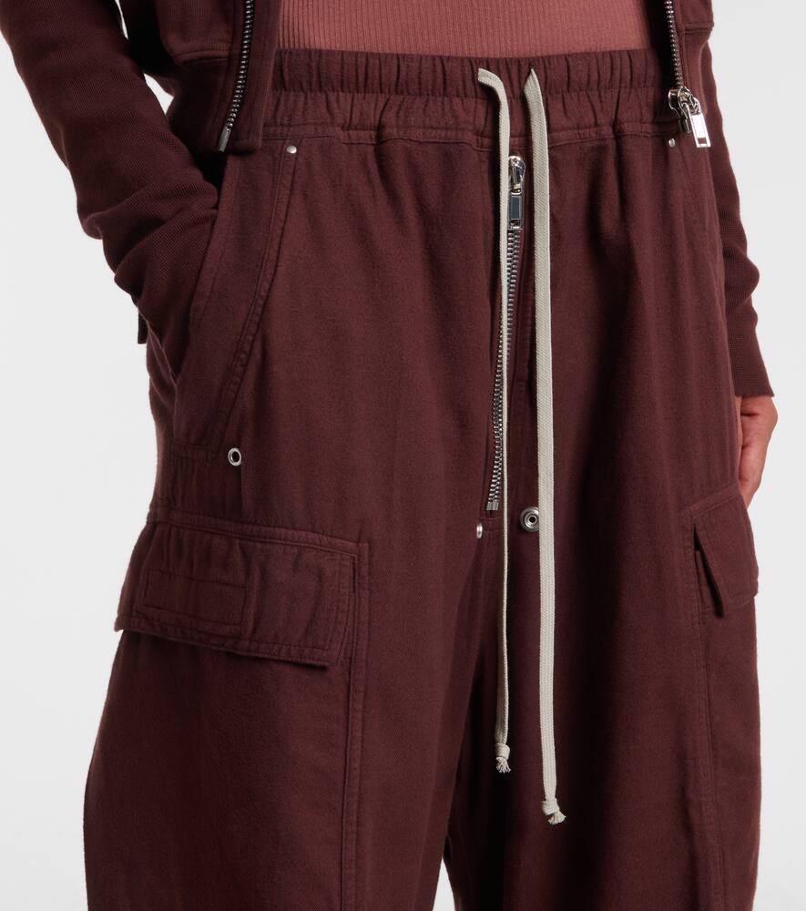 Drkshdw jumbo bela хлопковые фланелевые карго-штаны Rick Owens, Scab — фото 4